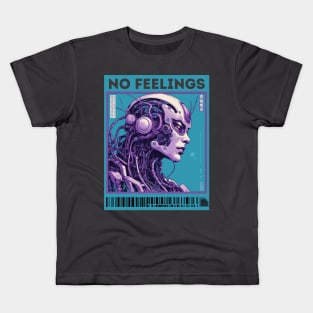 No feelings aesthetic cyborg cyberpunk Kids T-Shirt